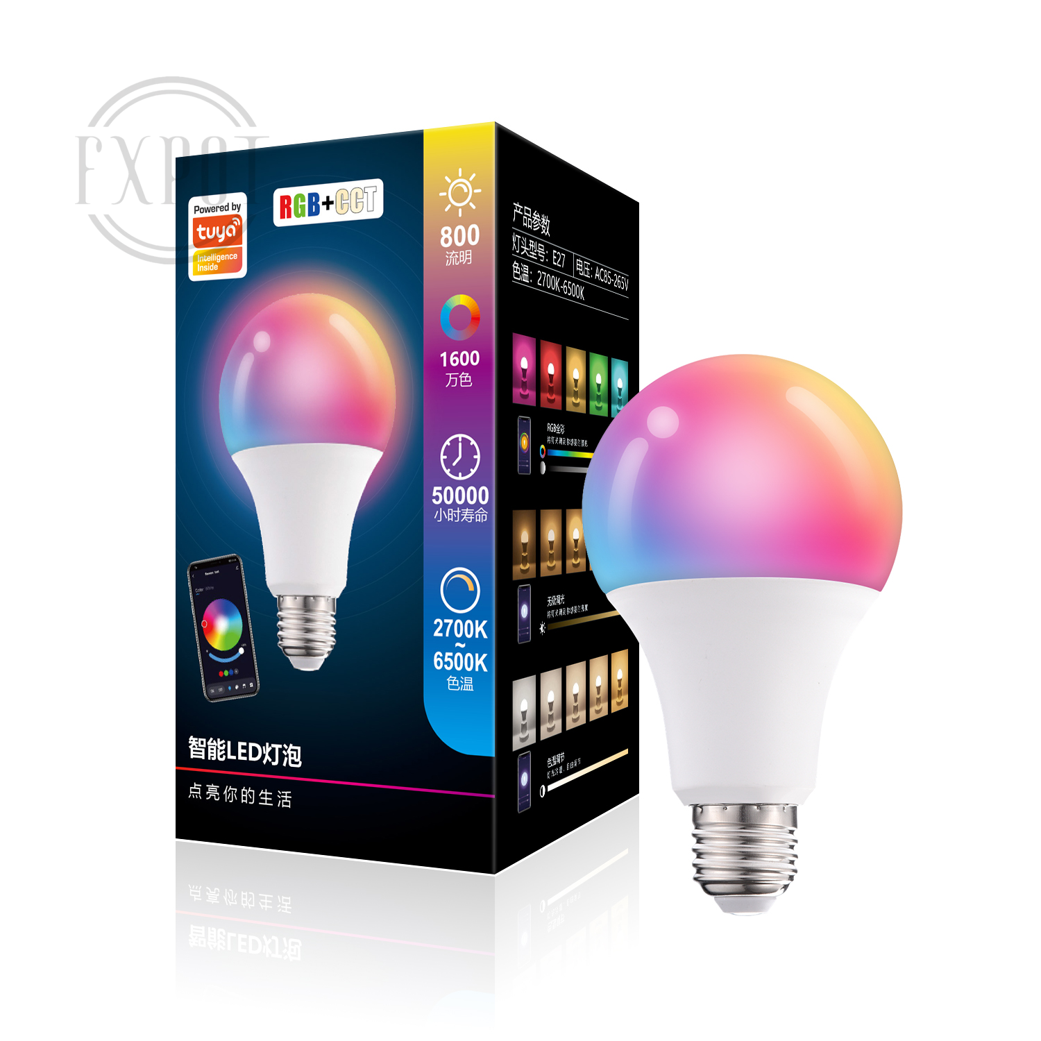 Bombilla LED WiFi 12W RGB-CW - MediLED - Tienda Online de Iluminación Led